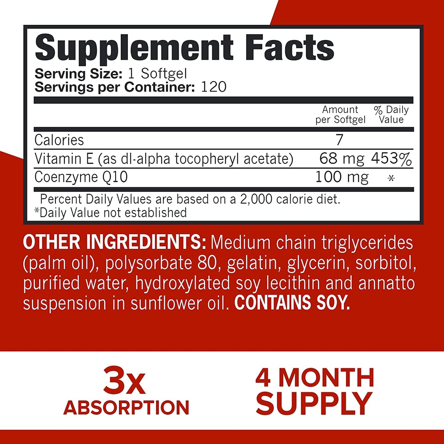 Qunol CoQ10 100mg Softgels, Qunol Ultra CoQ10 100mg, 3x Better Absorption, Antioxidant for Heart Health & Energy Production, Coenzyme Q10 Vitamins and Supplements, 120 Count (Pack of 24)