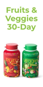 Balance of Nature Fruits and Veggies - Whole Food Supplement with Superfood Fruits and Vegetables for Women, Men, and Kids - 90 Fruit Capsules, 90 Veggie Capsules - 3 Pack